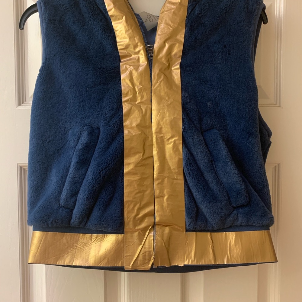 Handmade Flashy Vest for Halloween made from a Calia Fuzzy Vest